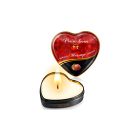Mini bougie de massage pêche de vigne boîte coeur 35ml 